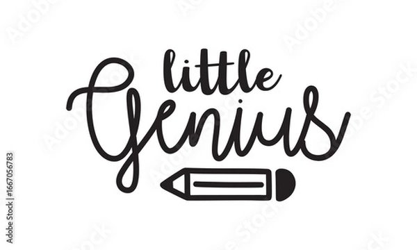 Obraz Little Genius Back to School T Shirt Design, EPS File 