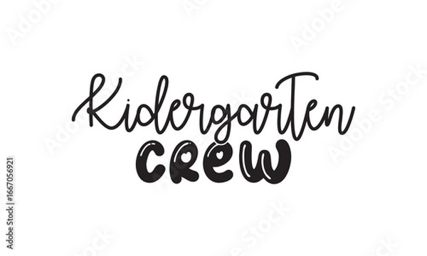 Obraz Kindergarten Crew Back to School T Shirt Design, EPS File 