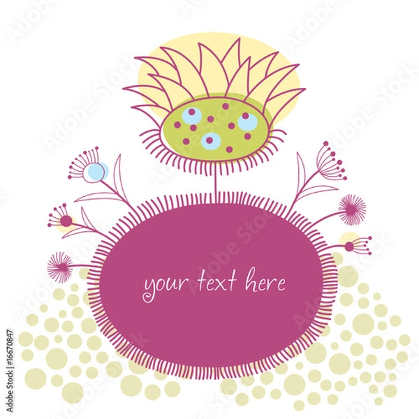 Fototapeta floral  background, border