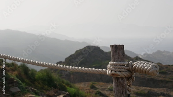 Fototapeta Rope and mountains