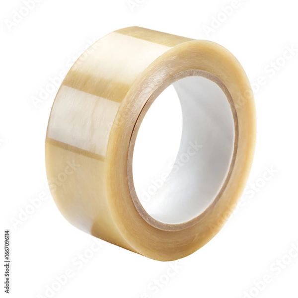 Fototapeta Tape Roll Clear with Jagged Edge Isolated on White