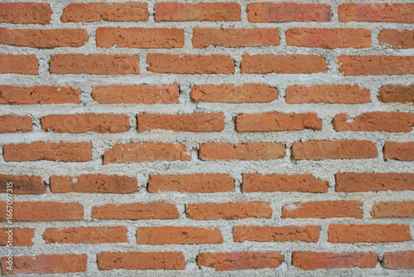 Fototapeta Material texture cement wall, brown brick wall