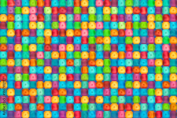 Obraz Vibrant abstract pattern of colorful rectangles in a grid layout