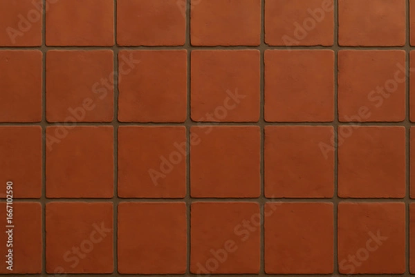 Obraz Close up of a grid pattern of reddish brown square tiles