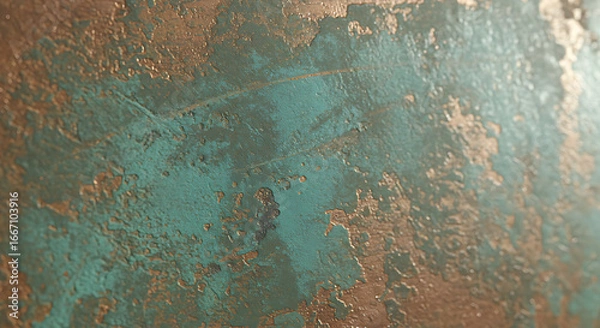 Obraz Macro Shot of Patina on a Copper Sheet