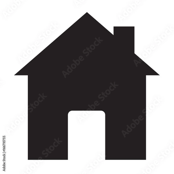 Fototapeta house sign. house icon on white background. flat style design.