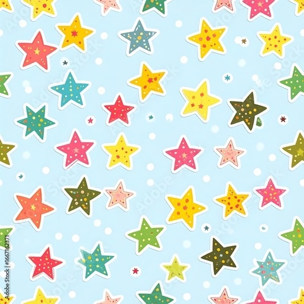 Obraz Cute star pattern background