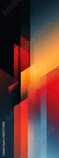 Obraz Abstract Composition with Bright Color Gradients