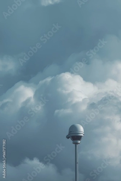 Obraz Sky with Clouds and a Weather Measurement Device