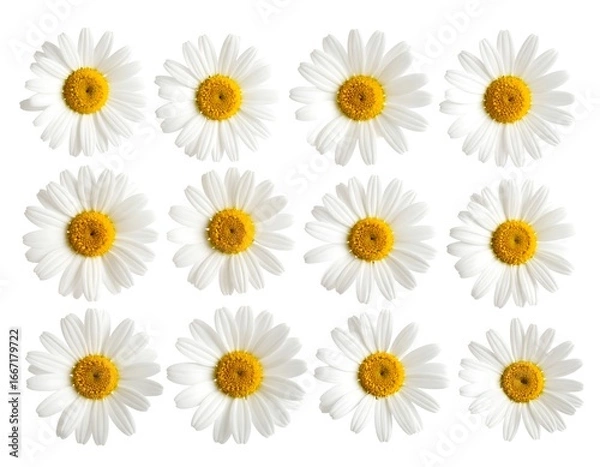 Obraz Daisies arranged in a grid pattern