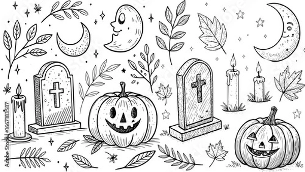 Fototapeta halloween seamless pattern
