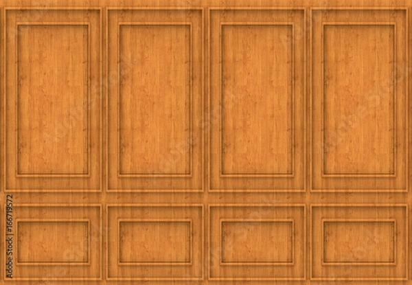 Fototapeta 3d rendering. luxury brown wood wall background
