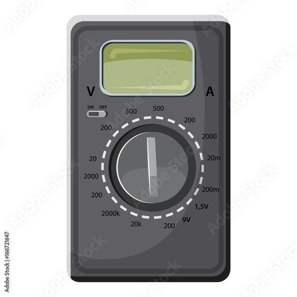 Obraz Multimeter, voltmeter icon, cartoon style