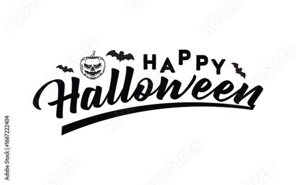 Obraz Halloween typography vector black white