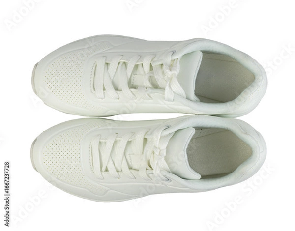 Obraz A pair of white sneakers isolated on white background