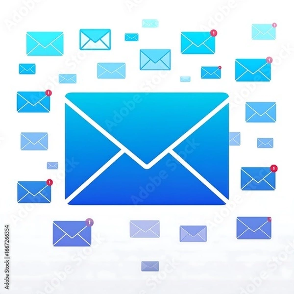 Obraz Email icons in a cluster