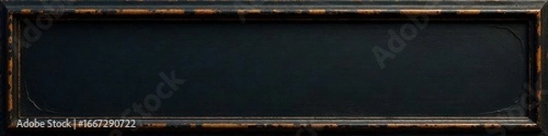 Fototapeta Distressed black frame, subtle gold highlights , texture, refined, art