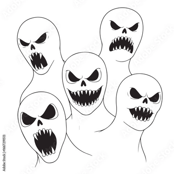 Fototapeta Whispers of Shadows: A Haunted Halloween Imagery Collection