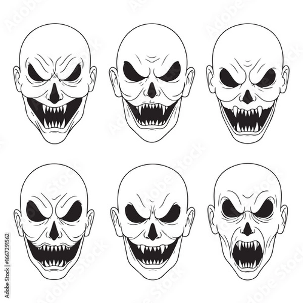 Fototapeta Whispers of Shadows: A Haunted Halloween Imagery Collection