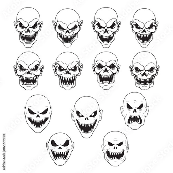 Fototapeta Whispers of Shadows: A Haunted Halloween Imagery Collection