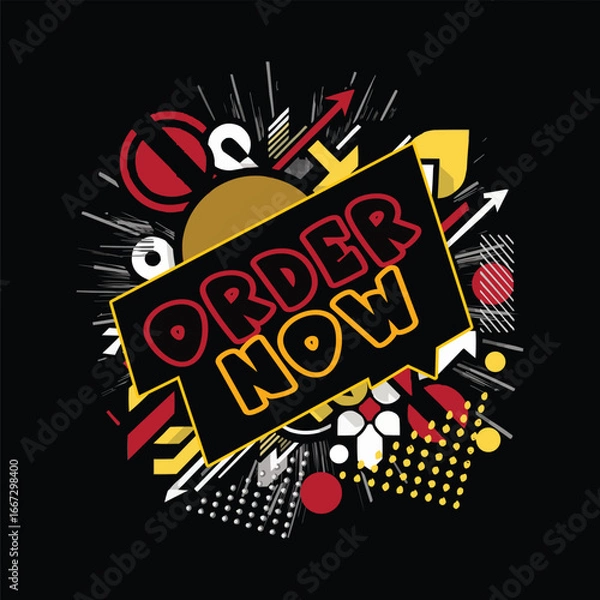 Obraz Illustration vector promotional graphic with the text