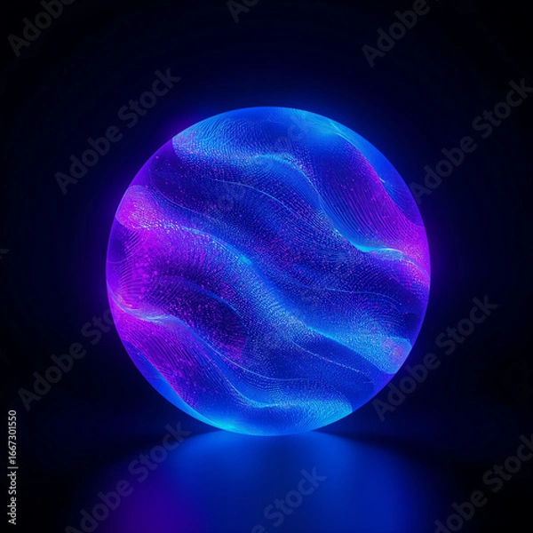 Obraz blue planet with space