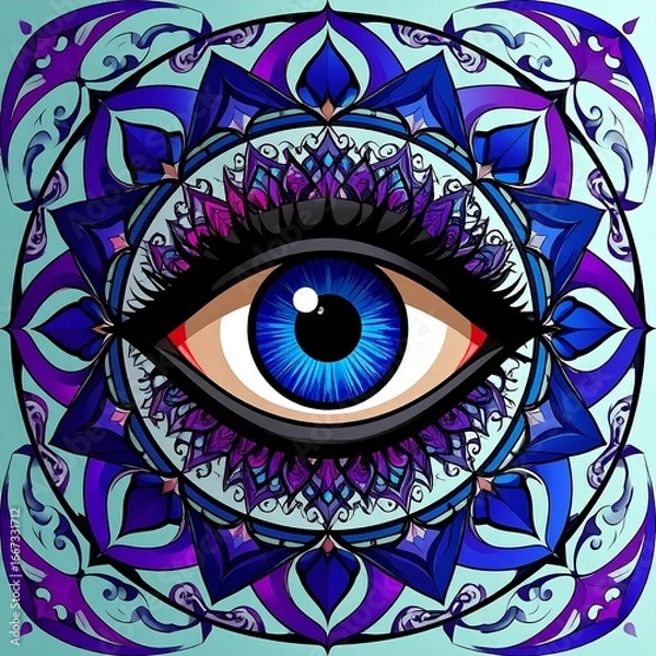 Obraz Eye of wisdom in mandala