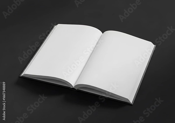 Fototapeta Blank Open Book Mockup Perfect for Your Designs and Presentations