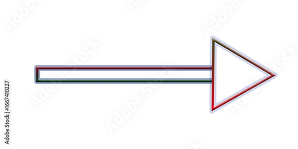 Fototapeta red arrow sign isolated on transparent background