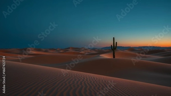 Obraz Desert Solitude at Dusk