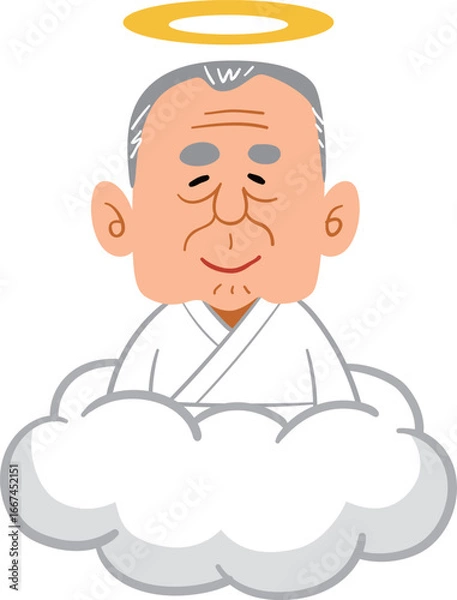 Obraz 天国で微笑むおじいちゃん