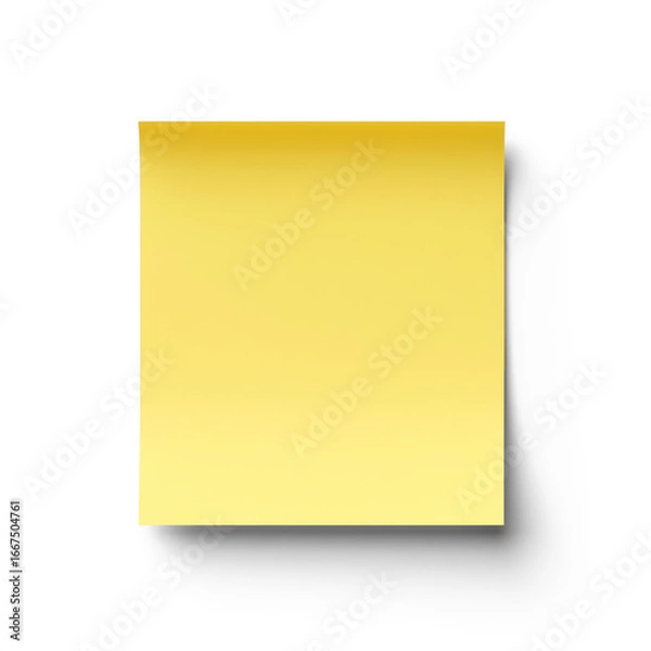 Obraz A yellow sticky note on a transparent background