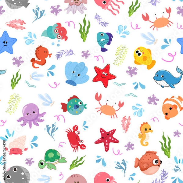 Obraz Seamless Sea Pattern Design
