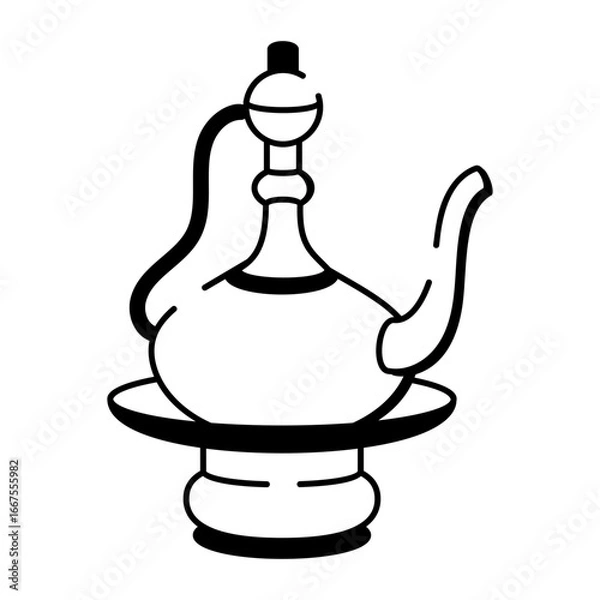 Fototapeta A doodle style icon representing an ewer

