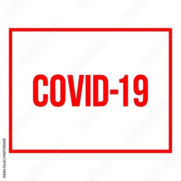 Obraz Red COVID-19 Sign, Digital Display