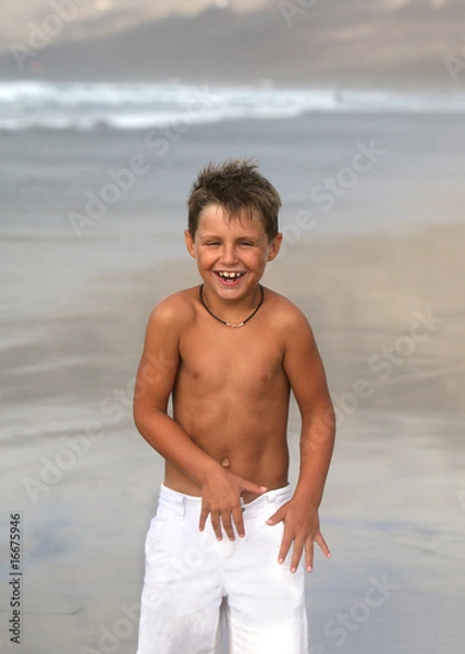 Obraz smiling boy in the towel