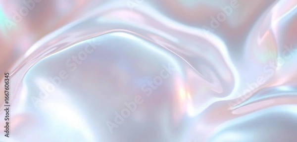 Obraz Close-up of lustrous, iridescent pearl texture; subtle light reflections, cream, iridescent