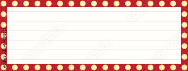 Obraz Retro Theater Marquee Sign with Lights