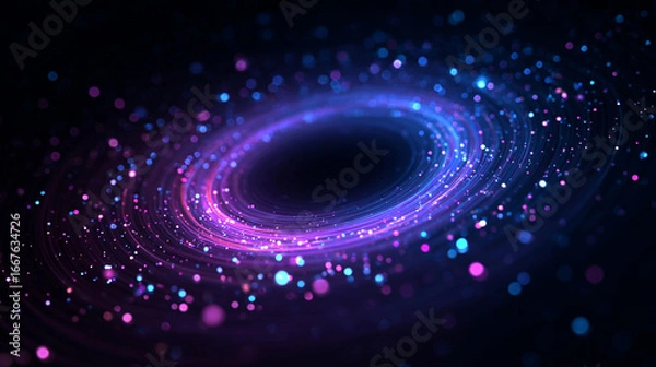 Fototapeta 宇宙空間に渦巻くカラフルな光