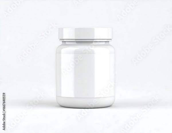 Obraz White Pill Bottle Mockup, Studio Background