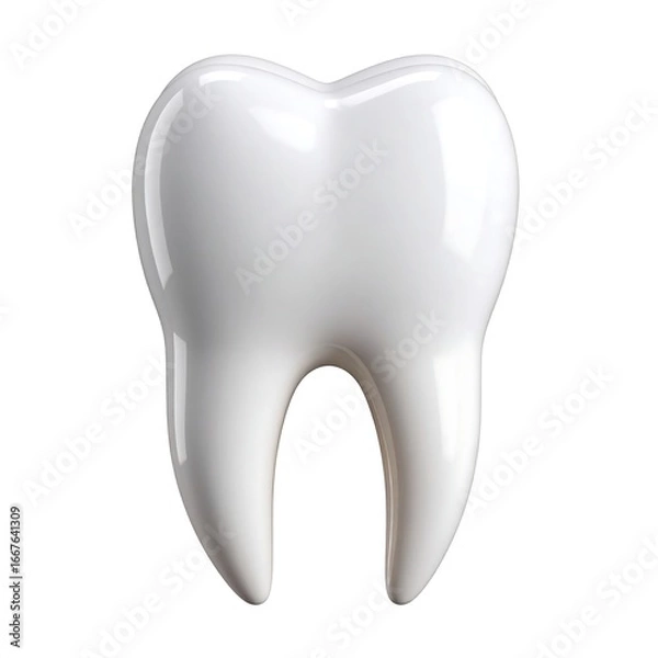Obraz White Tooth Isolated on White Background