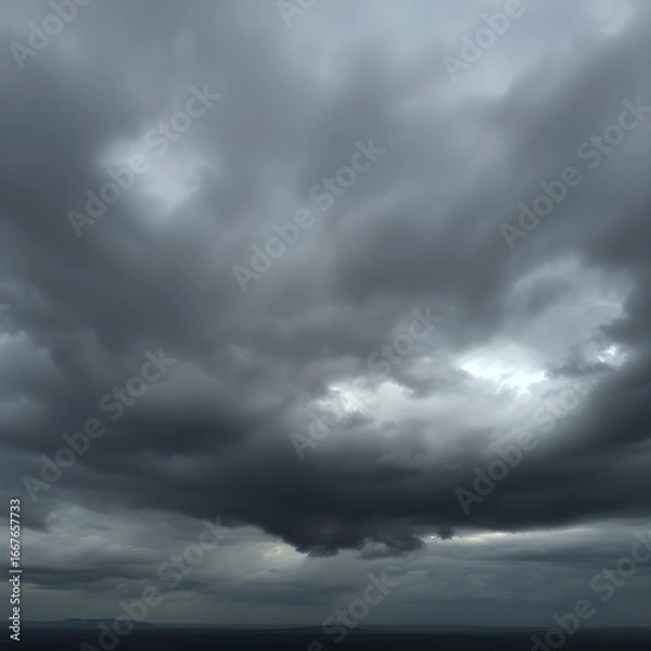 Obraz Sky permanently covered in black clouds.