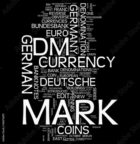 Fototapeta Deutsche Mark tag cloud
