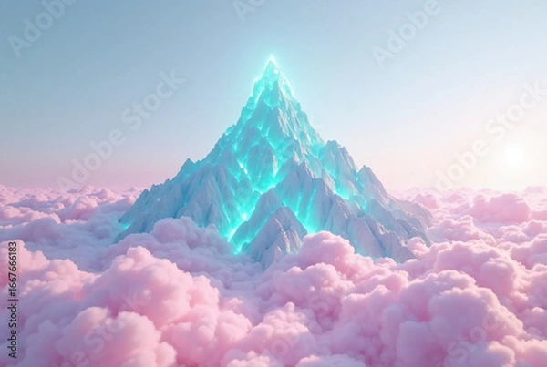 Fototapeta clouds over the colorful mountains