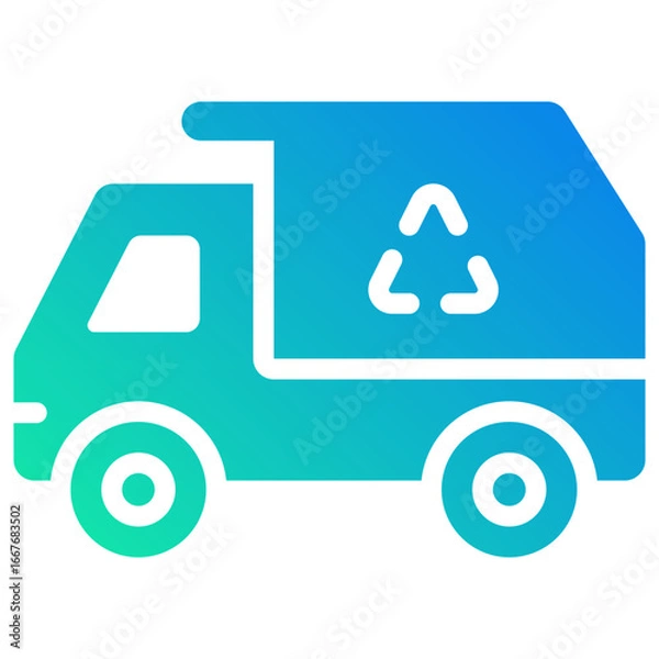 Fototapeta garbage gradient fill icon