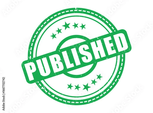 Obraz Published Rubber Stamp Seal with a Star Border