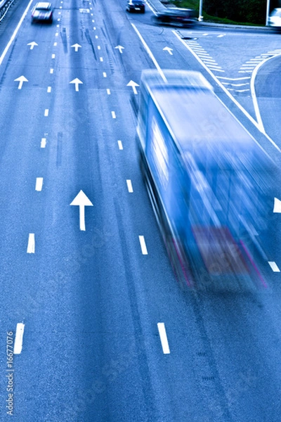 Obraz Traffic road with truck