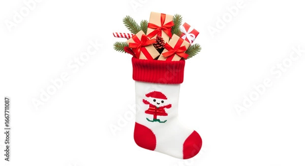 Obraz red christmas stocking