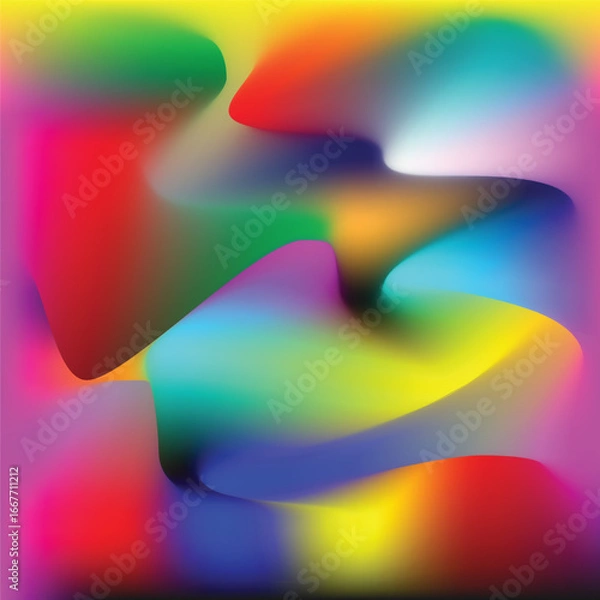 Fototapeta Vibrant Colorful Mesh Vector Backdrop for Modern Design