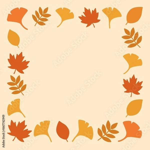 Obraz 가을 낙엽과 도토리 배경 이미지